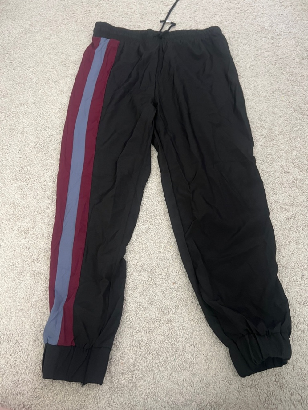 Love Heart Black Side Stripe Joggers XL Athleisure Track Pants Sporty Outdoor